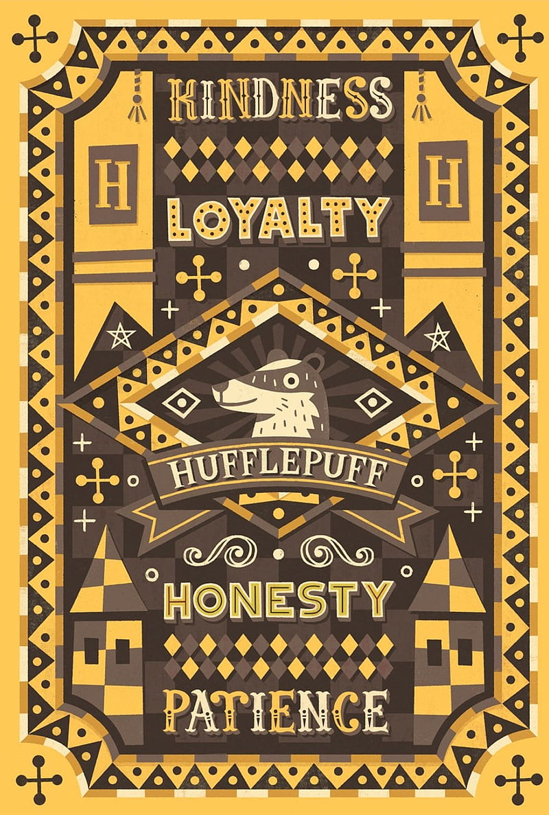 Download Cute Harry Potter Hufflepuff Pattern Wallpaper  Wallpaperscom