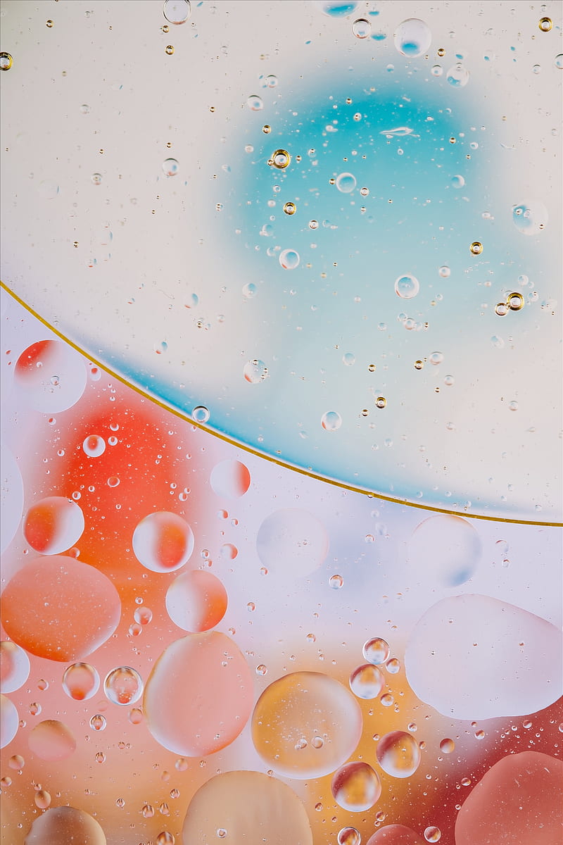 bubbles, circles, surface, forma, HD phone wallpaper