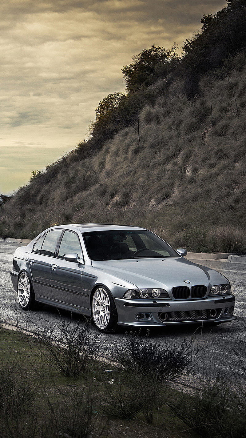 BMW M5, car, e39, sedan, silver, vehicle, HD phone wallpaper