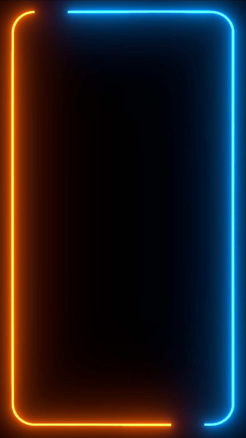 Double Laser 1, amoled, blue, border, dark, iphone, light, magic, orange, samsung, HD phone wallpaper