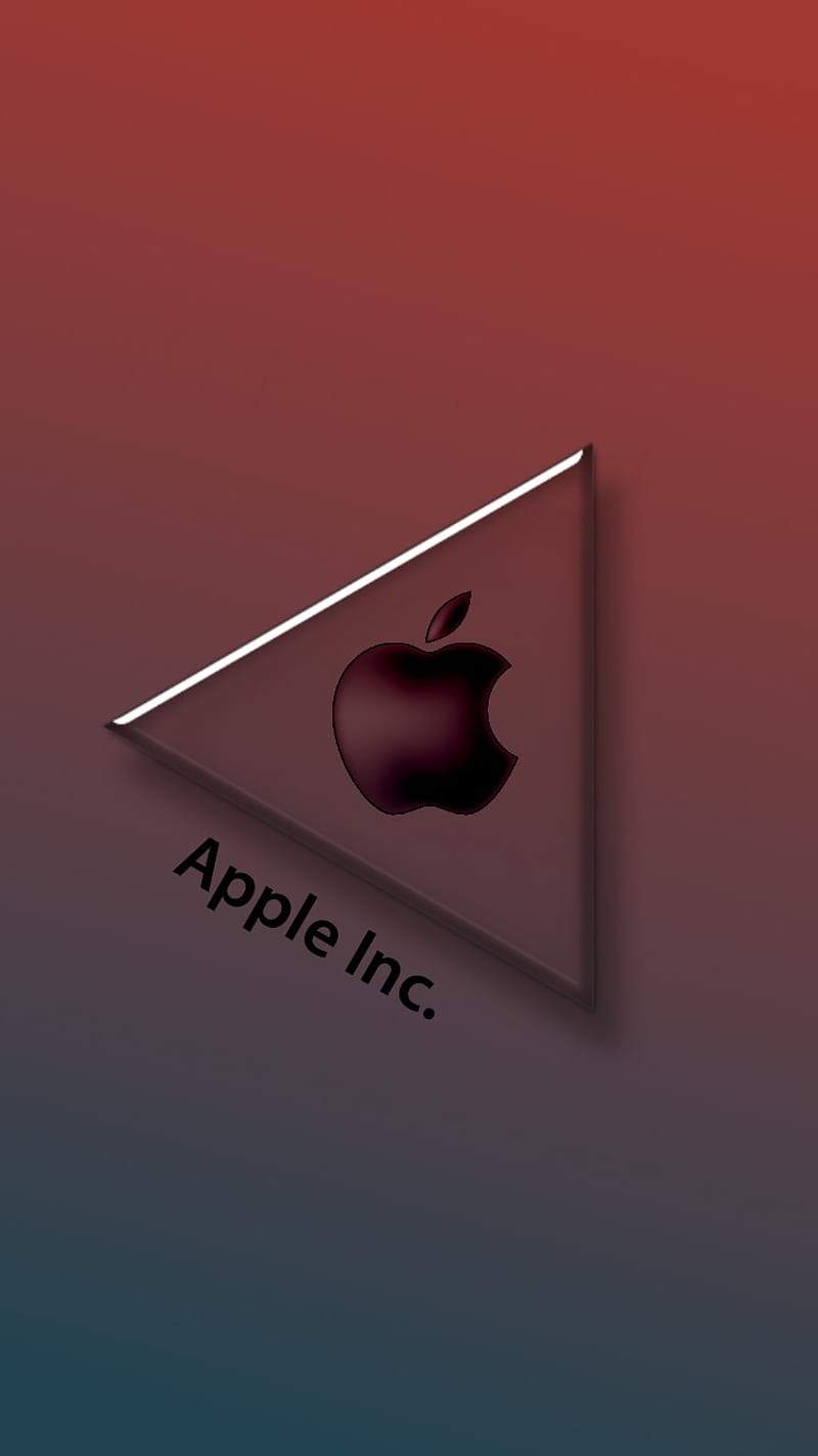 iPhone, apple, logo, red, HD phone wallpaper