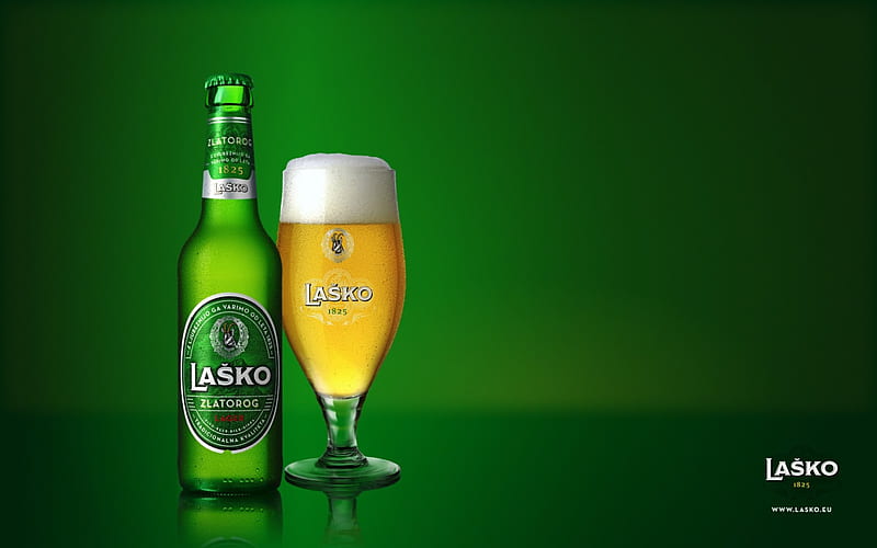 Beer, glass, alcohol, green, bottle, drink, HD wallpaper