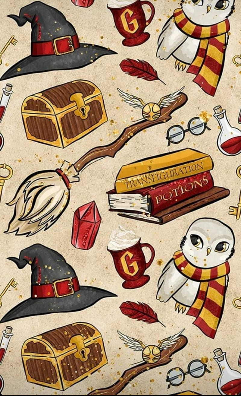 Harry Potter, art, magic, HD phone wallpaper