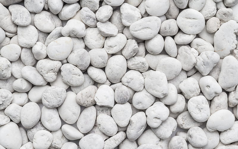 white stones, stone texture, beach, large cobblestones, pebbles, HD wallpaper