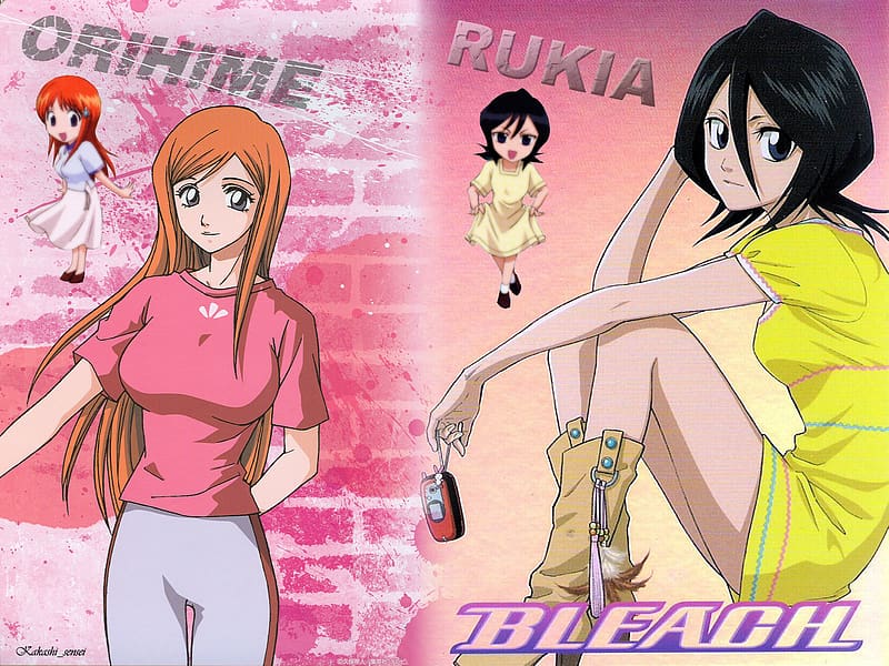Anime, Bleach, Rukia Kuchiki, Orihime Inoue, HD wallpaper
