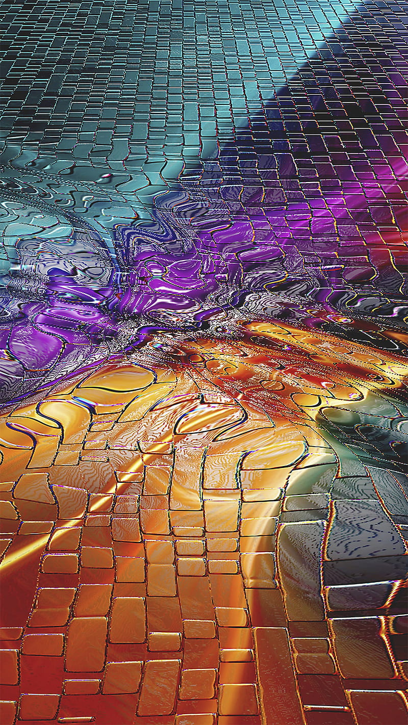 Yellow Brick Road, abstract, art, colorful, HD phone wallpaper