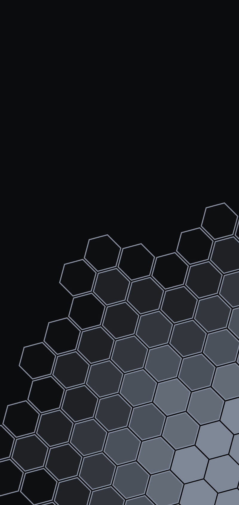 Black hexagons, black gold edge, blue, edge, god, gray, gris, mate, forma, white, HD phone wallpaper