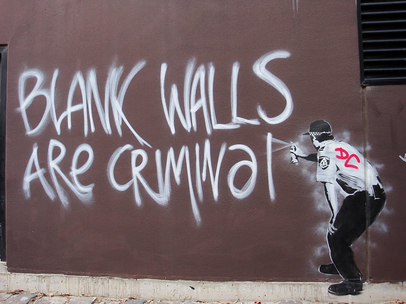 Blank walls are criminal graffiti, abstract, wall, graphy, nice, cool, awesome, criminal, HD wallpaper