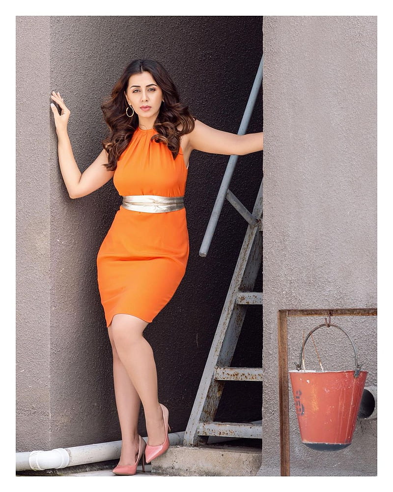 Nikki Galrani, dress, footwear, HD phone wallpaper | Peakpx