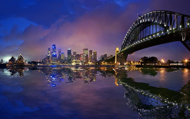 Sydney At Night, australia, australia at night, sydney, HD wallpaper