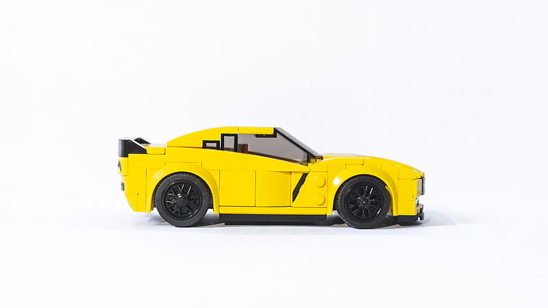 shallow focus of yellow coupe die-cast model, HD wallpaper