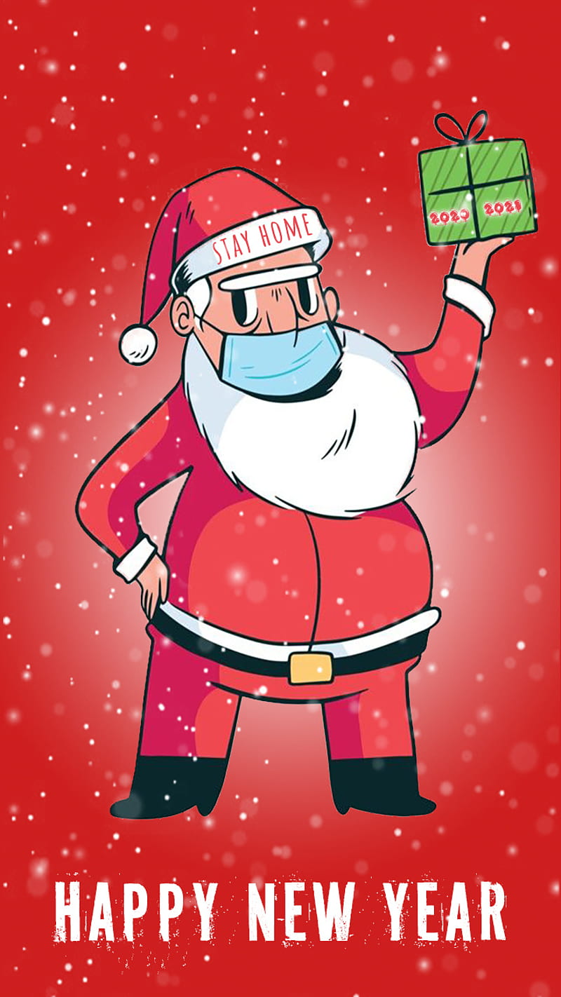 Merry Christmas and Happy New Year 2020 animation. Santa Claus