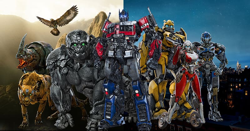 Transformers Rise Of The Beasts Movie , transformers-rise-of-the-beasts, transformers, arcee, bumblebee, optimus-primal, optimus-prime, mirage, airazor, rhinox, cheetor, 2023-movies, movies, HD wallpaper