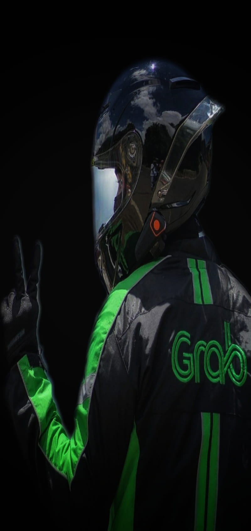 Grab Rider, forces, gojek, green, helm, knight, life, shadow, guerra, HD phone wallpaper