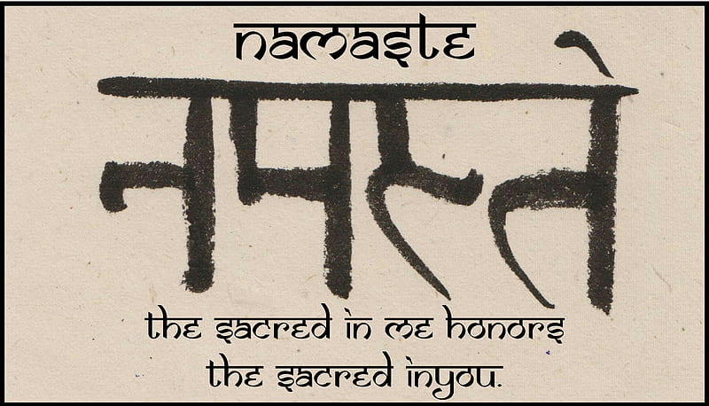 Namaste sanskrit calligraphy, calligraphy, spirit, sanskrit, sacred,  spirituality, HD wallpaper | Peakpx
