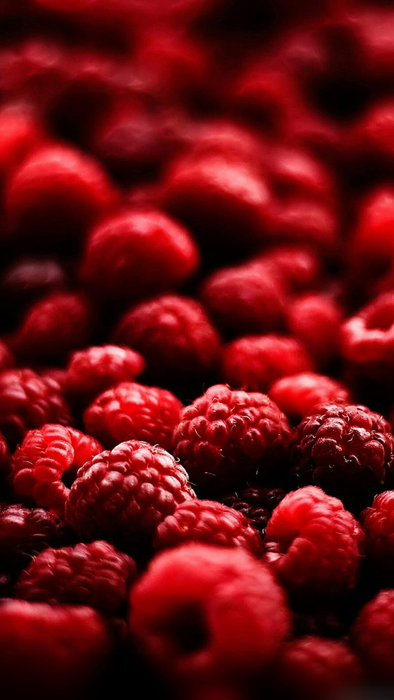 Raspberries, close up, fresh, fruit, macro, raspberry, red, HD phone wallpaper