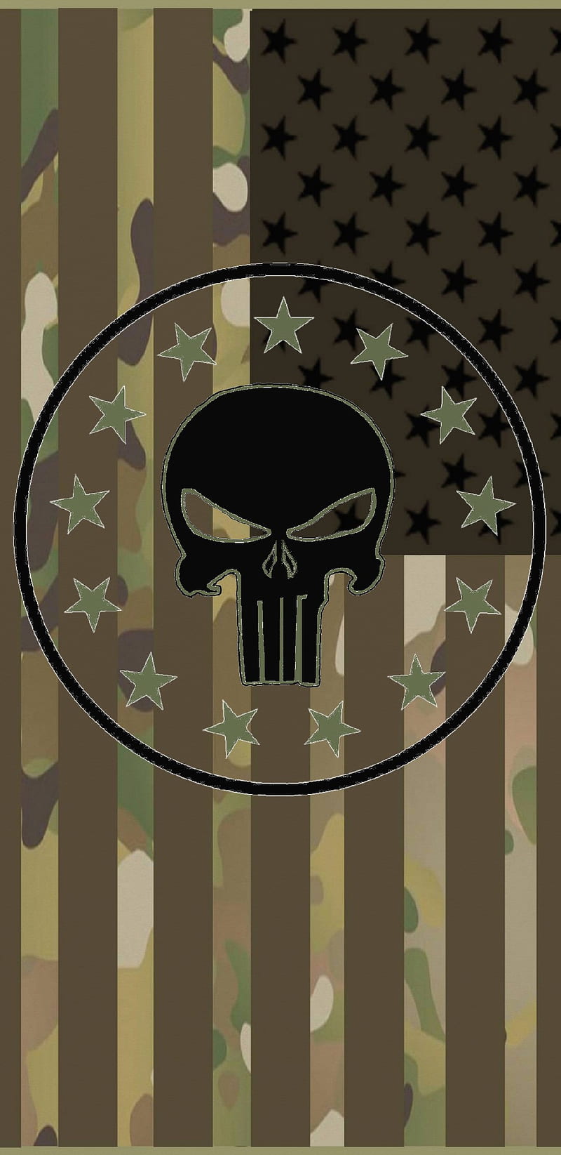 Punisher flag, american, el, multicam, newyear19, skull, HD phone wallpaper