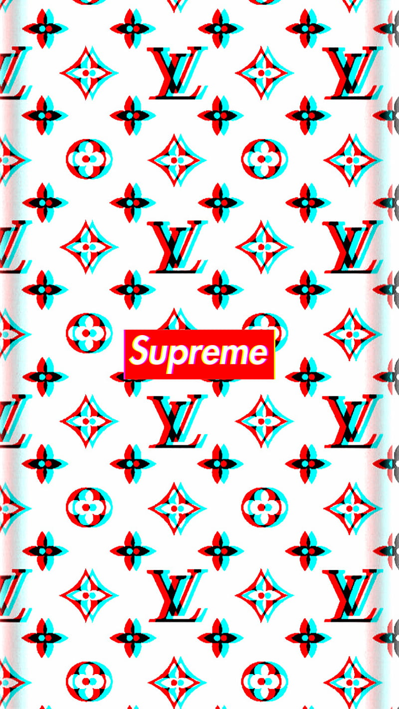 Supreme, glitch, glitched, logo, HD phone wallpaper