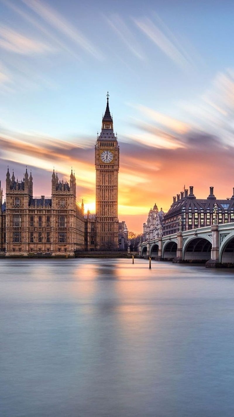 London at sunset, big ben, british, london, sunset, united kingdom, HD phone wallpaper