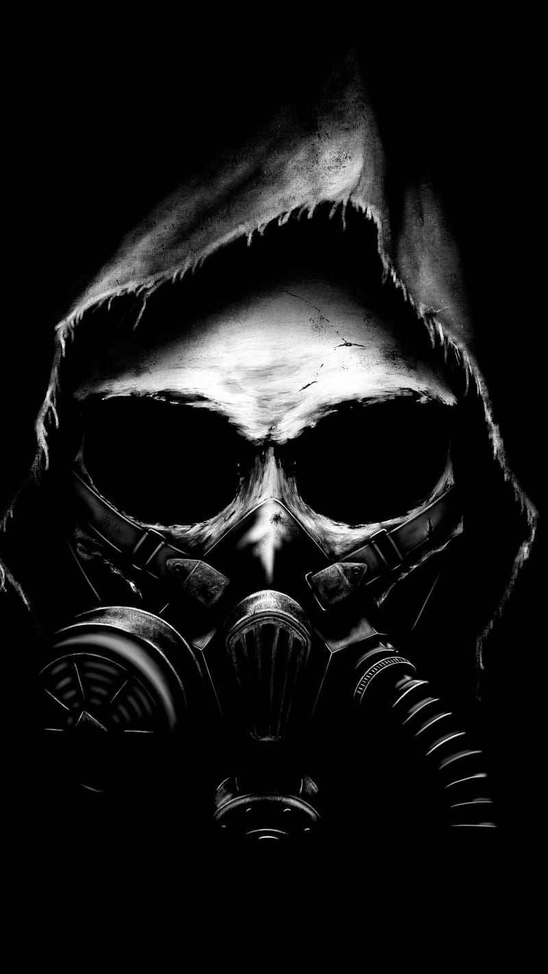 Apocalyptic Skull, apocalypse, skull, gothic, dark, metal, toxic, gas, mask, HD phone wallpaper