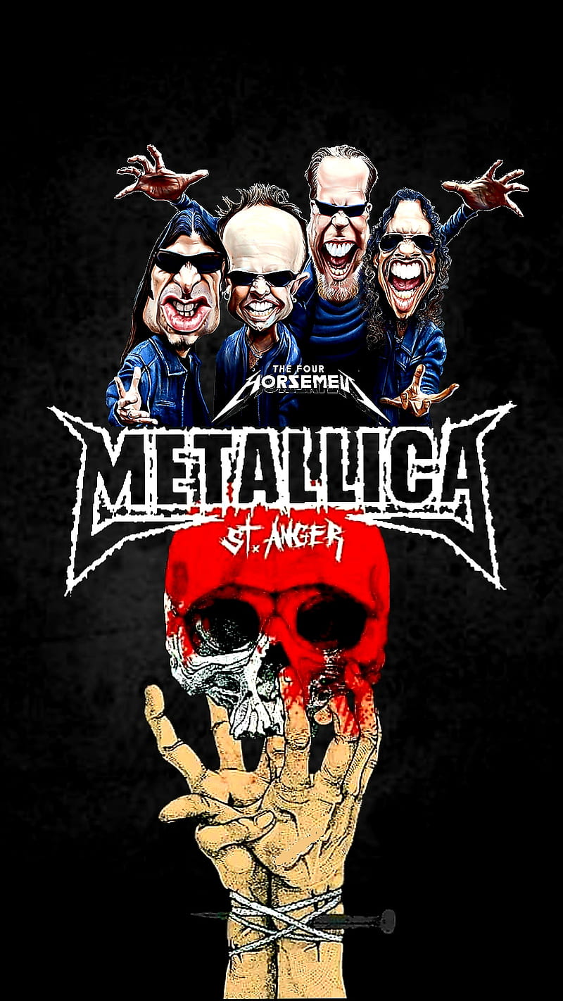 Metallica, album, hands, heavy metal, nail, rope, skull, song, thrash metal, HD phone wallpaper