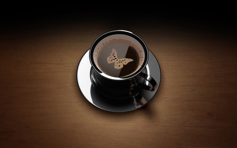 coffee art-3D creative design theme, HD wallpaper