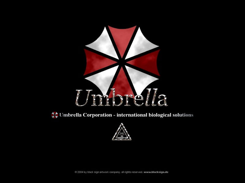 Umbrella Corporation Logo, bio, videogames, genetic, umbrella, resident evil, abstract, biological, virus, infection, logo, umbrella corporation, biotechnology, HD wallpaper
