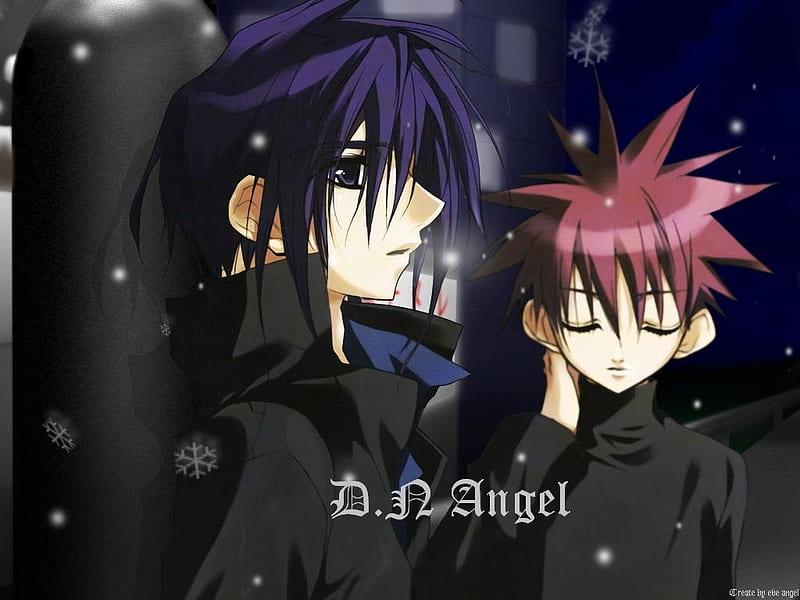 Twined Fates, red, fate, dn angel, black, connect, bound, dna, cool, purple, anime, dark, daisuke, HD wallpaper