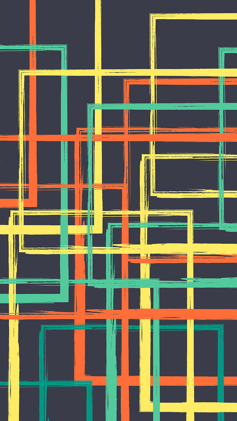 lines, colorful, intersection, broken, tangled, HD phone wallpaper