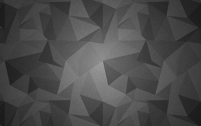 Abstract, polygon, bw, pattern, gray, HD wallpaper | Peakpx