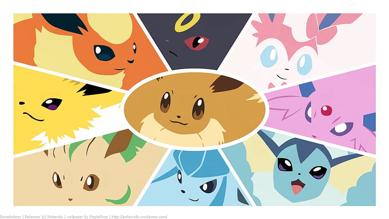 Pokemon Kawaii Umbreon Espeon Sylveon Leafeon Vaporeon Glaceon