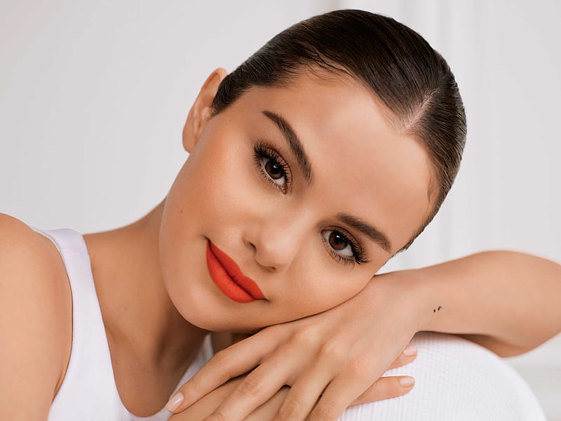 Singers, Selena Gomez, American, Brown Eyes, Face, Lipstick, Singer, HD wallpaper