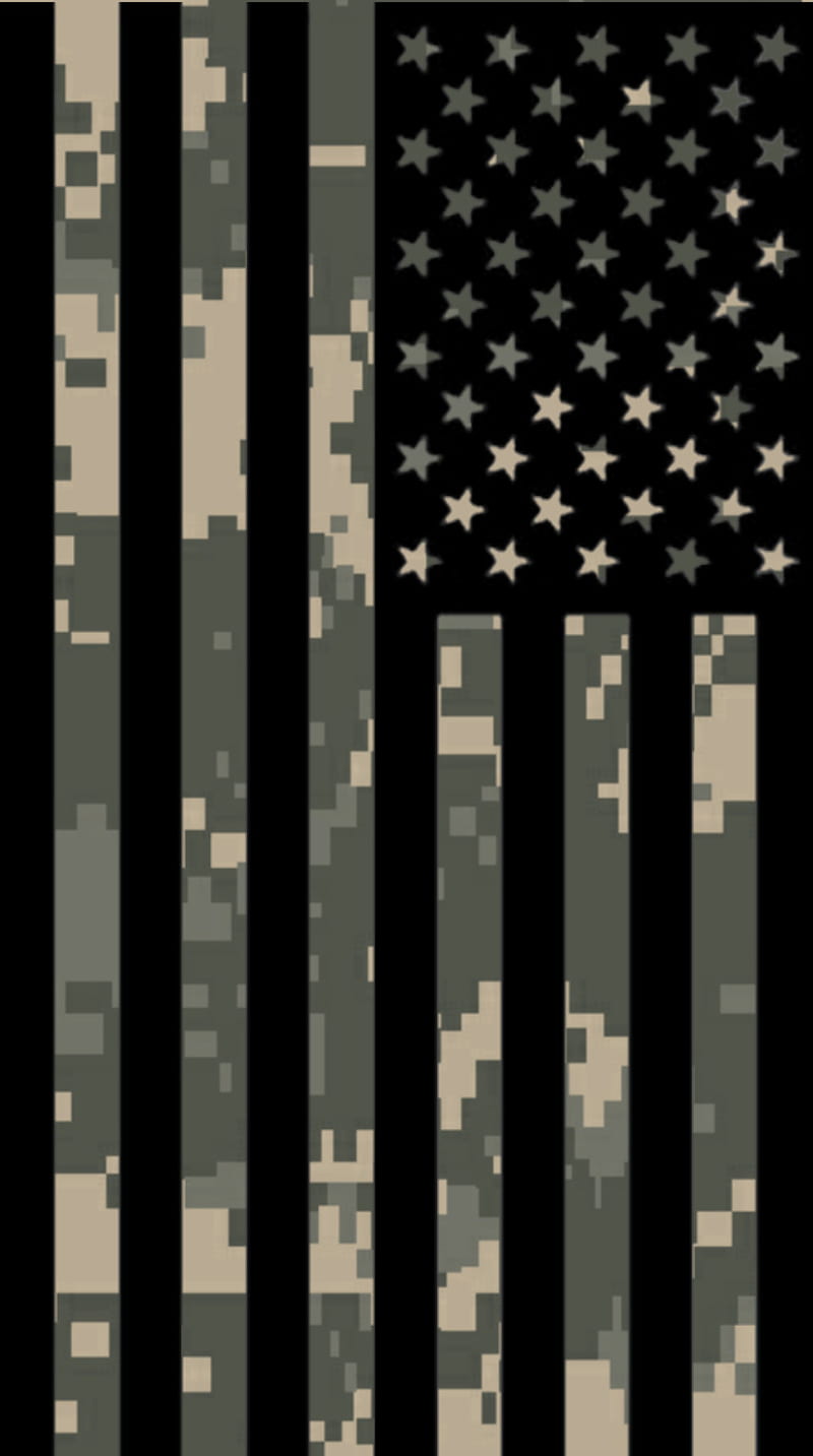 Camo Flag 6, american, camo, flag, HD phone wallpaper