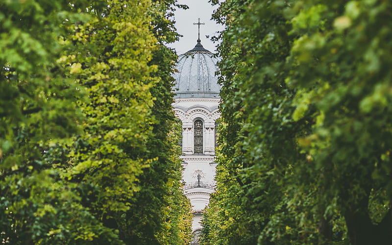 Churches, Church, Kaunas, Lithuania, HD wallpaper