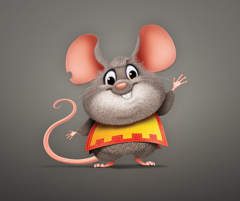 Ratón, dibujos animados, gracioso, pequeño, Fondo de pantalla HD | Peakpx