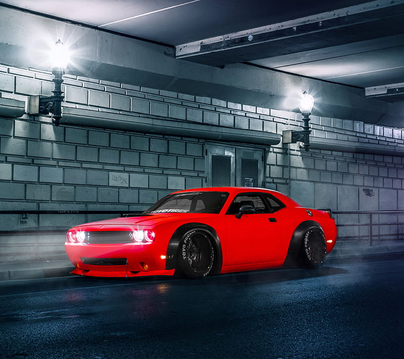 Dodge Challanger, car, modified, red, HD wallpaper | Peakpx