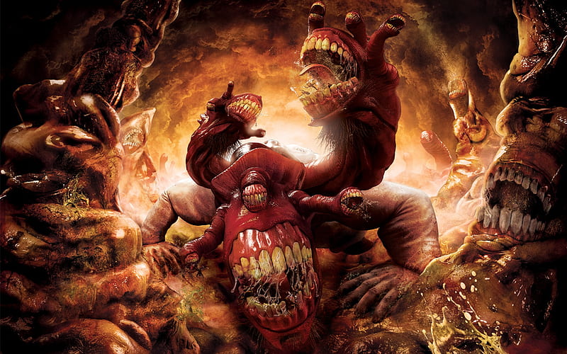 Dantes inferno monster, dantes, sup, inferno, death, HD wallpaper