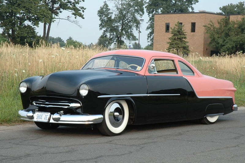 1950-Ford-Coupe, Classic, Whitewalls, Hotrod, 1950, HD wallpaper