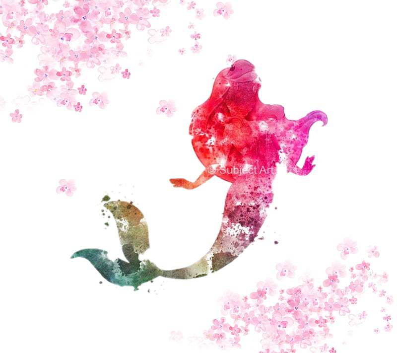 Pink Mermaid, mermaid, pink, pretty, HD wallpaper