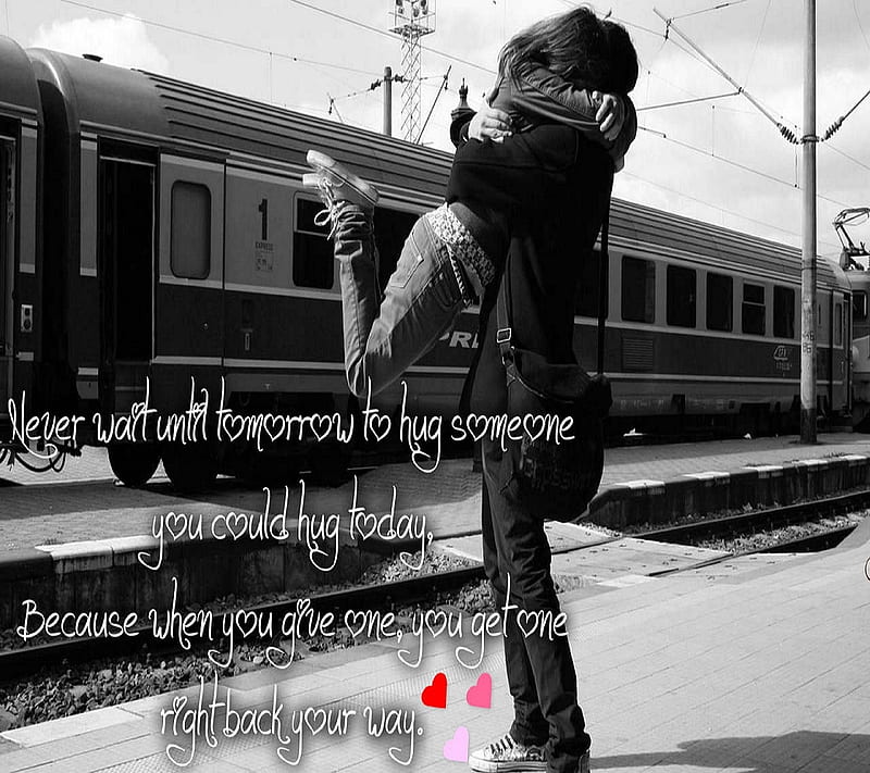 Cute hug, couple, happy hug day, love, love you, together forever, HD ...