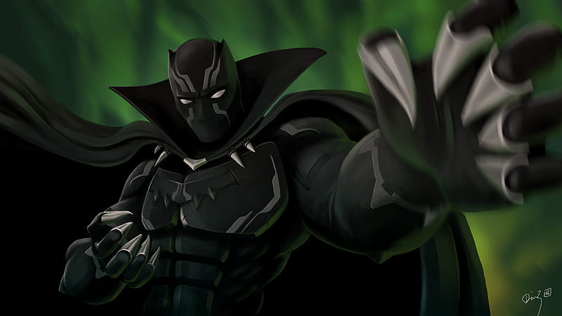 Wakanda King, black-panther, superheroes, artwork, digital-art, behance, HD wallpaper