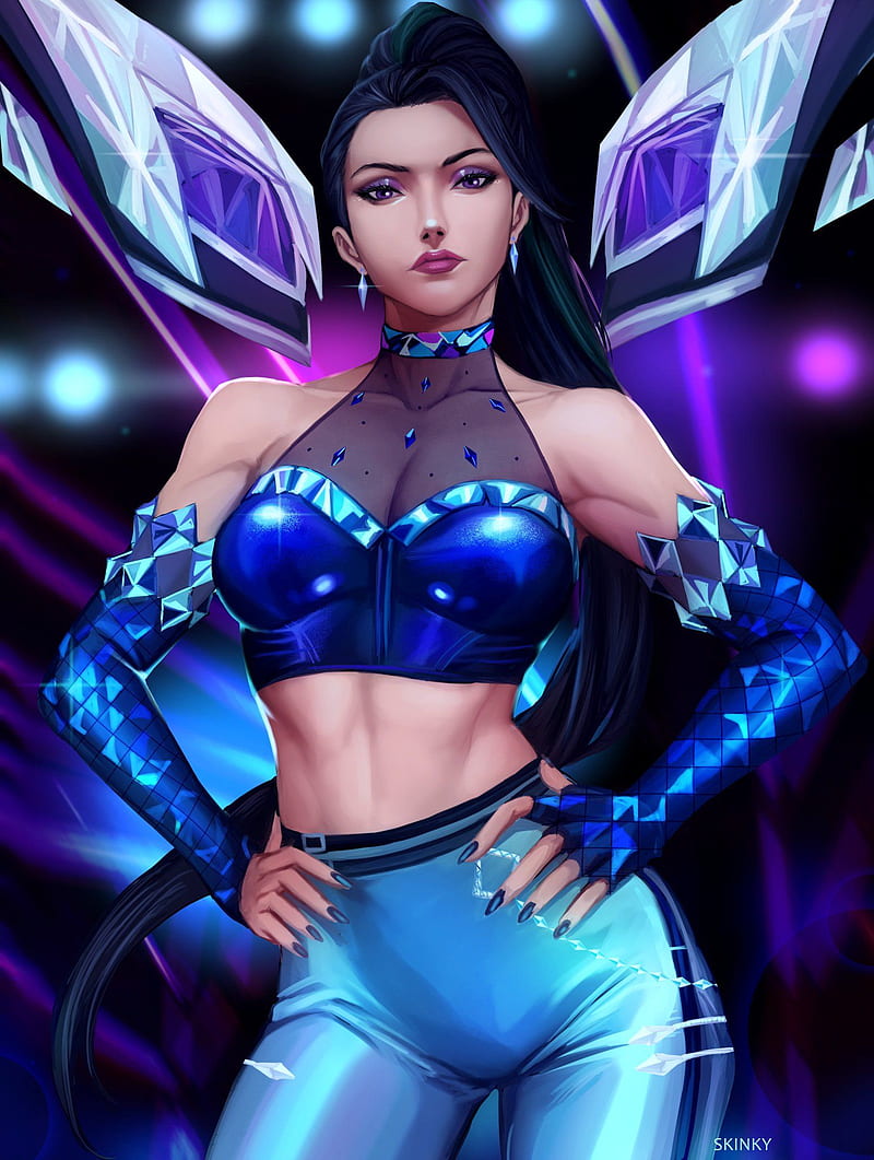 P Free Download League Of Legends Kai Sa League Of Legends Bare Midriff Dark Hair