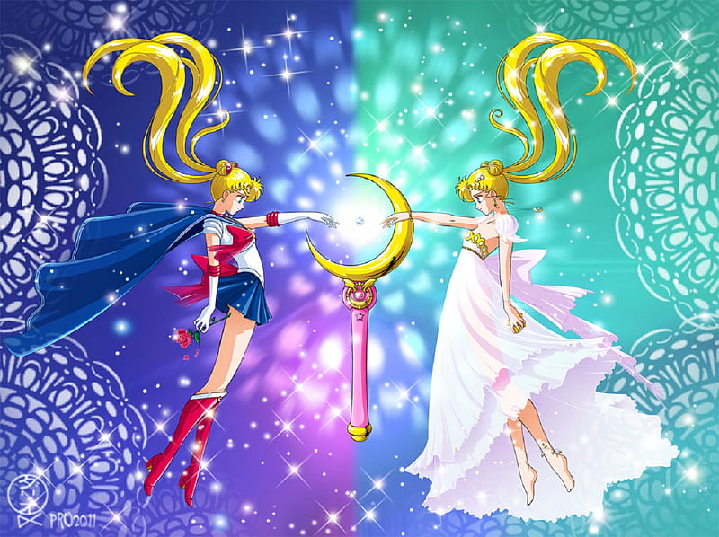 Princess Serenity, anime, moon, sailor moon, HD wallpaper