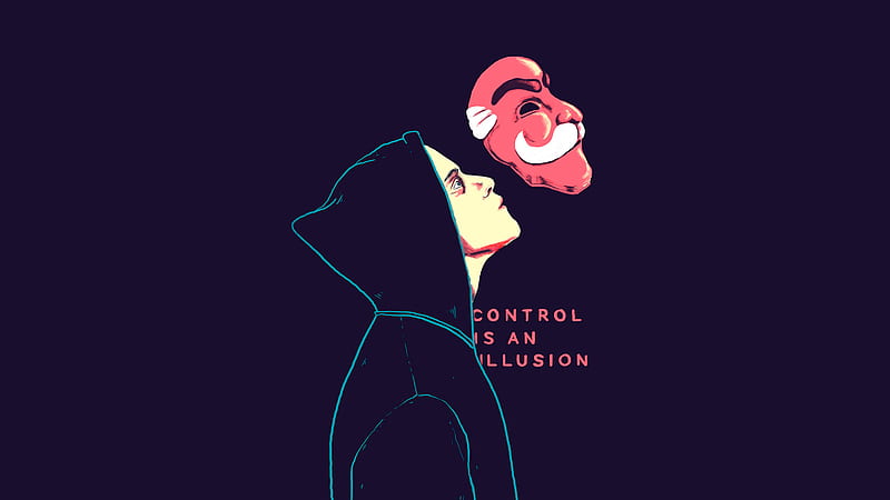 Mr Robot Control Is An Illusion, mr-robot, minimalism, tv-shows, HD wallpaper
