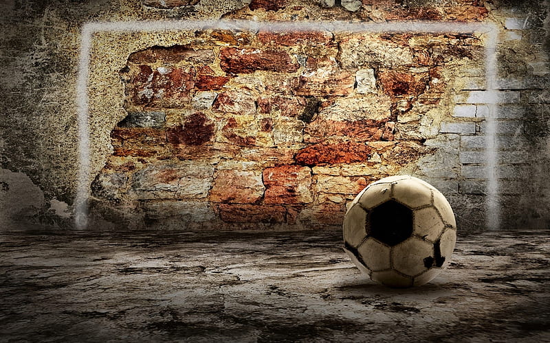 Street football, soccer, gate, wall, creative, football, HD wallpaper |  Peakpx