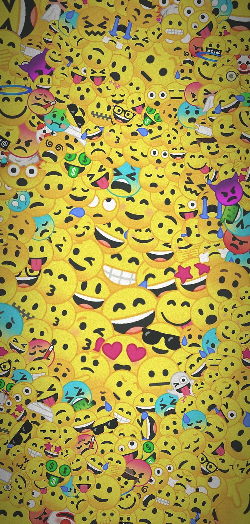 Emoji Love, android, emojis, emoticon, emoticons, faces, heart, smile, stars, yellow, HD phone wallpaper