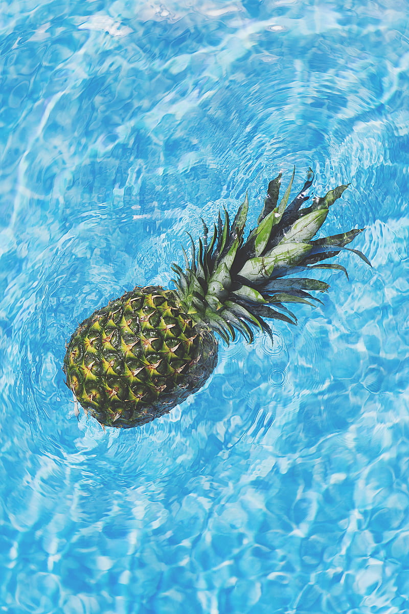 pineapple, water, fruit, HD phone wallpaper