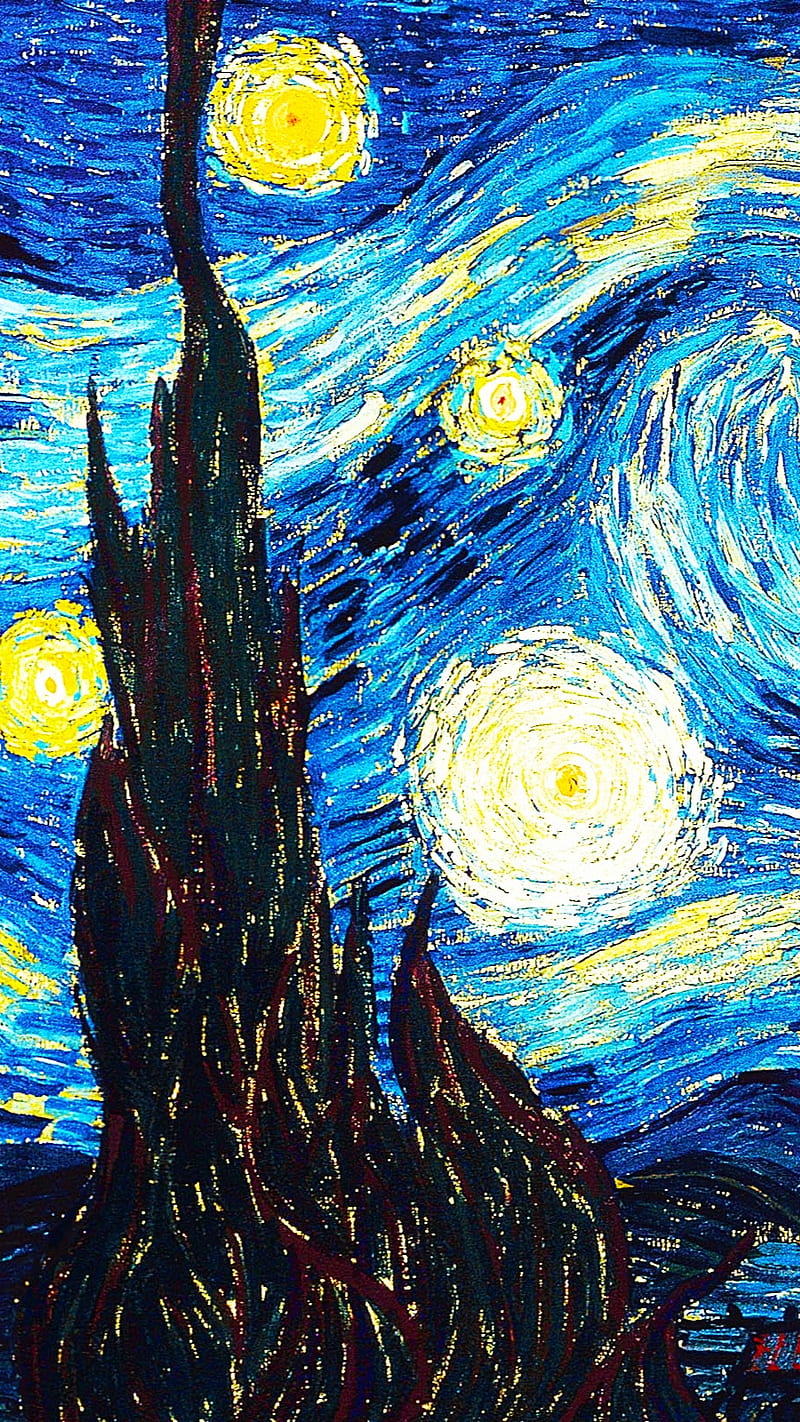 Starry Night Vincent Van Gogh Van Gogh Starry Night Painting Vintage Cool Hd Phone Wallpaper Peakpx