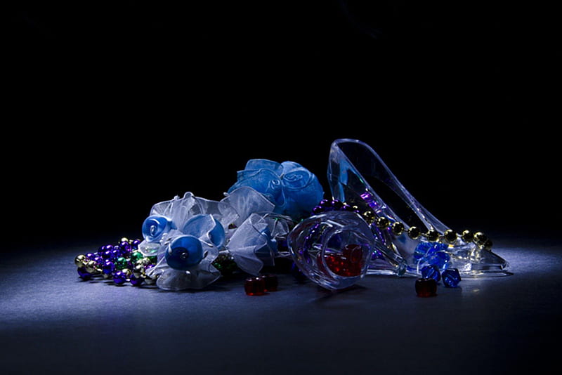 High Heels and Beads, beads, heels, blue, high, HD wallpaper