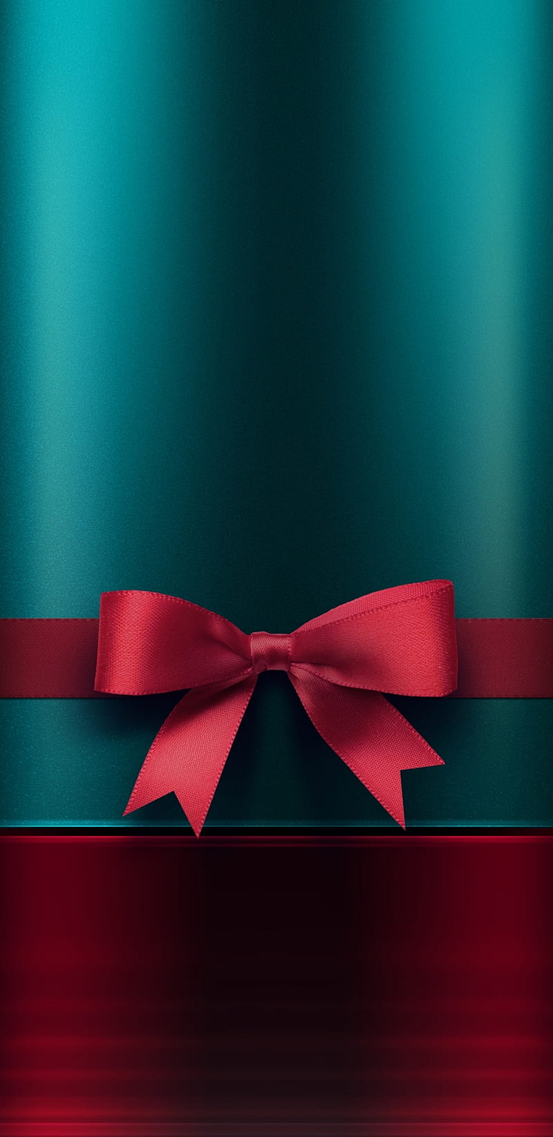 Christmas Gift, present, red, green, bow, holiday, HD phone wallpaper
